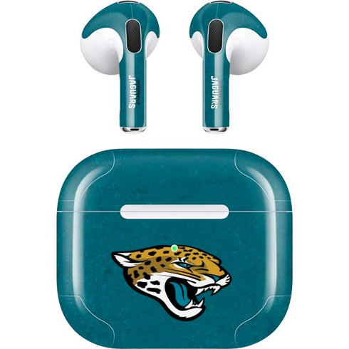 NFL Jacksonville Jaguars Teal Distressed Apple AirPods (3rd Gen 2021) Skin