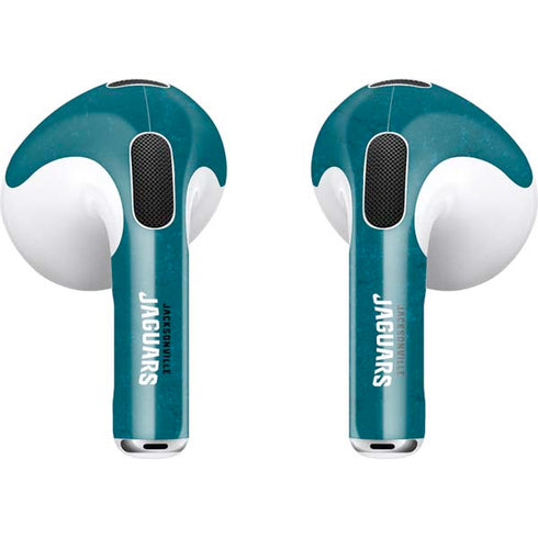 NFL Jacksonville Jaguars Teal Distressed Apple AirPods (3rd Gen 2021) Skin