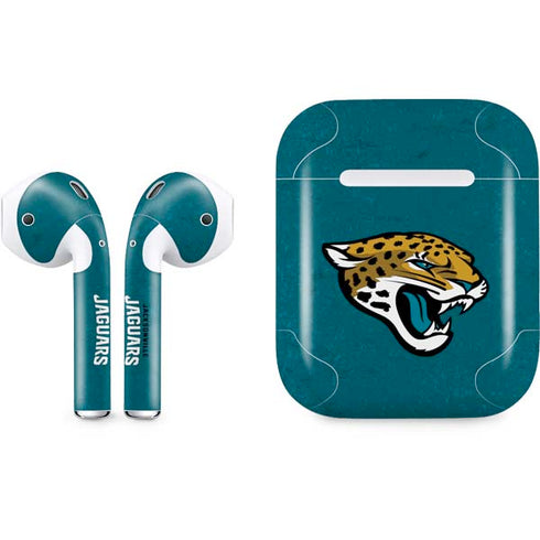 NFL Jacksonville Jaguars Teal Distressed Apple AirPods Skin