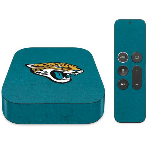 NFL Jacksonville Jaguars Teal Distressed Apple TV Skin