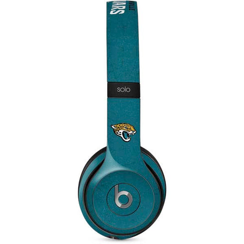 NFL Jacksonville Jaguars Teal Distressed Beats Solo 2 Wired Skin