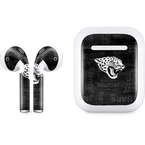 NFL Jacksonville Jaguars Black & White Apple AirPods Skin