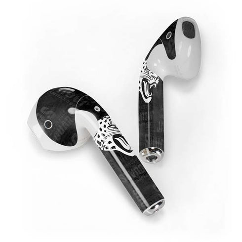 NFL Jacksonville Jaguars Black & White Apple AirPods Skin