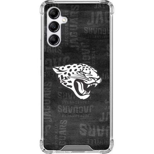 NFL Jacksonville Jaguars Black & White Galaxy A14 5G Clear Case