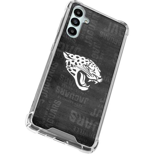 NFL Jacksonville Jaguars Black & White Galaxy A14 5G Clear Case