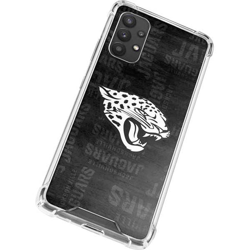 NFL Jacksonville Jaguars Black & White Galaxy A32 5G Clear Case