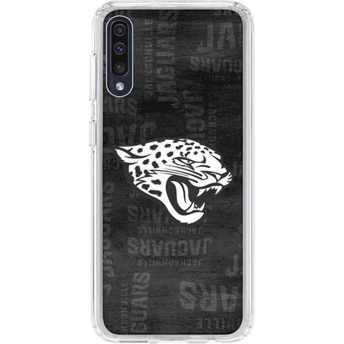 NFL Jacksonville Jaguars Black & White Galaxy A50 Clear Case
