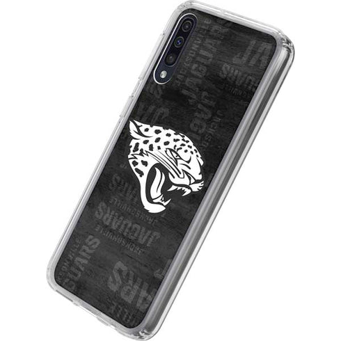 NFL Jacksonville Jaguars Black & White Galaxy A50 Clear Case