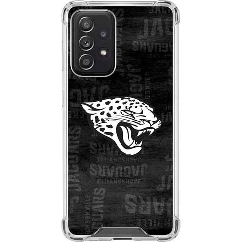 NFL Jacksonville Jaguars Black & White Galaxy A52 5G Clear Case