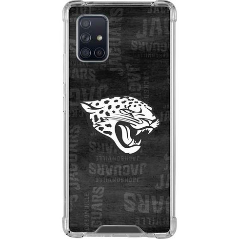 NFL Jacksonville Jaguars Black & White Galaxy A71 5G Clear Case