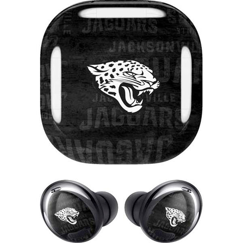 NFL Jacksonville Jaguars Black & White Galaxy Buds Pro Skin