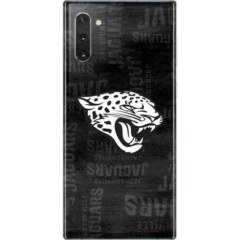 NFL Jacksonville Jaguars Black & White Galaxy Note 10 Skin