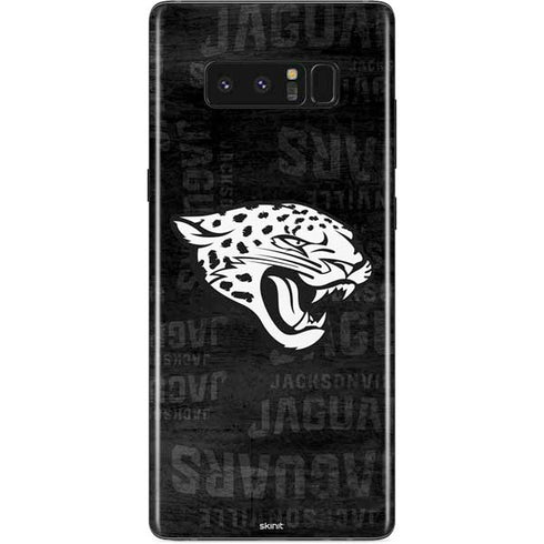 NFL Jacksonville Jaguars Black & White Galaxy Note 8 Skin