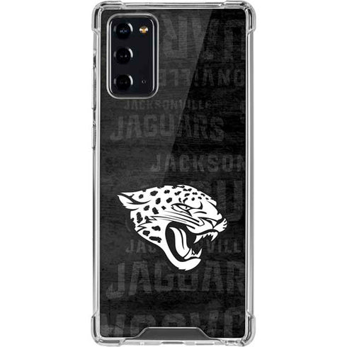 NFL Jacksonville Jaguars Black & White Galaxy Note20 5G Clear Case