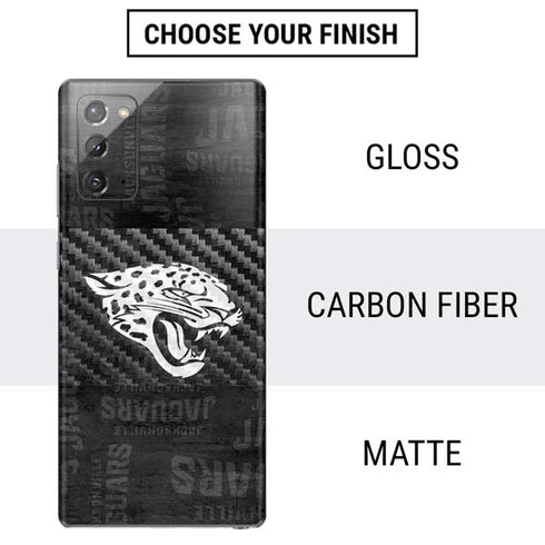 NFL Jacksonville Jaguars Black & White Galaxy Note20 5G Skin