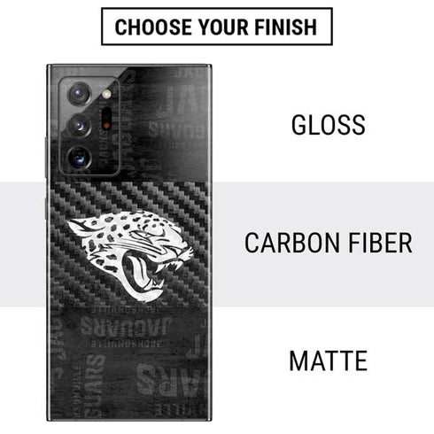 NFL Jacksonville Jaguars Black & White Galaxy Note20 Ultra 5G Skin