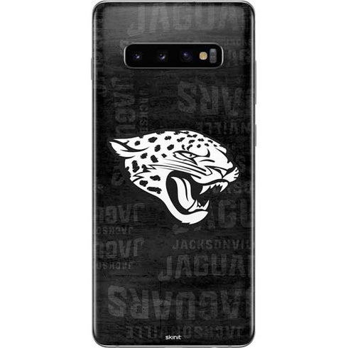 NFL Jacksonville Jaguars Black & White Galaxy S10 Plus Skin