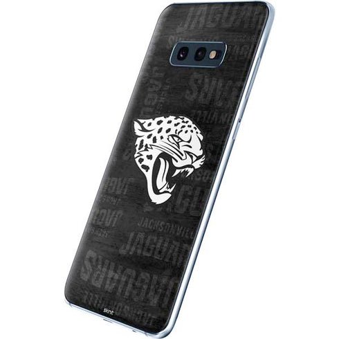 NFL Jacksonville Jaguars Black & White Galaxy S10e Skin