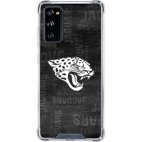 NFL Jacksonville Jaguars Black & White Galaxy S20 FE Clear Case