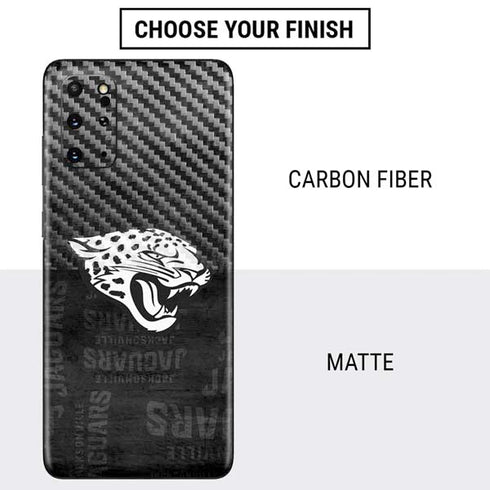 NFL Jacksonville Jaguars Black & White Galaxy S20 Plus Skin