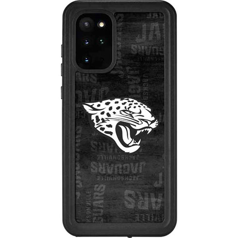 NFL Jacksonville Jaguars Black & White Galaxy S20 Plus Waterproof Case