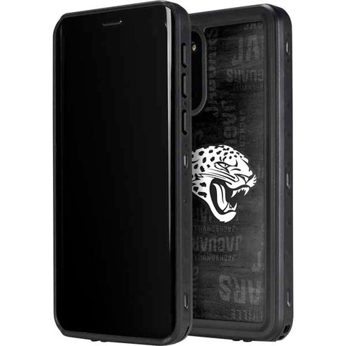 NFL Jacksonville Jaguars Black & White Galaxy S20 Plus Waterproof Case