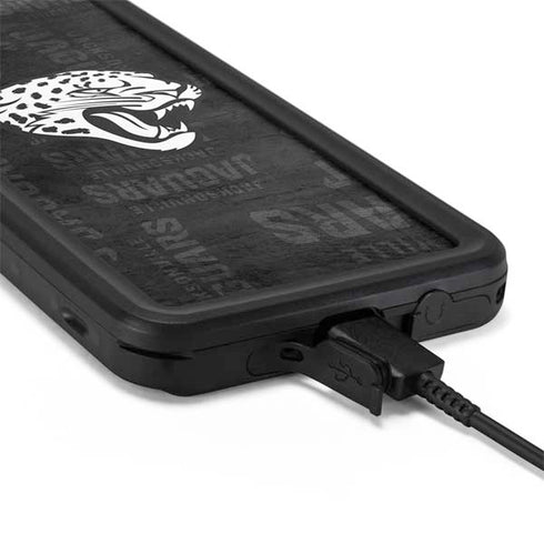 NFL Jacksonville Jaguars Black & White Galaxy S20 Plus Waterproof Case