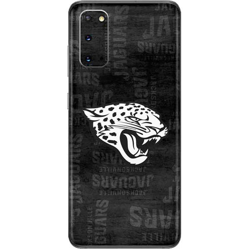 NFL Jacksonville Jaguars Black & White Galaxy S20 Skin