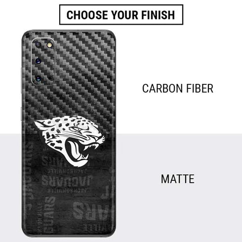 NFL Jacksonville Jaguars Black & White Galaxy S20 Skin