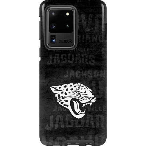 NFL Jacksonville Jaguars Black & White Galaxy S20 Ultra 5G Pro Case