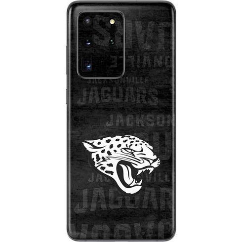 NFL Jacksonville Jaguars Black & White Galaxy S20 Ultra 5G Skin