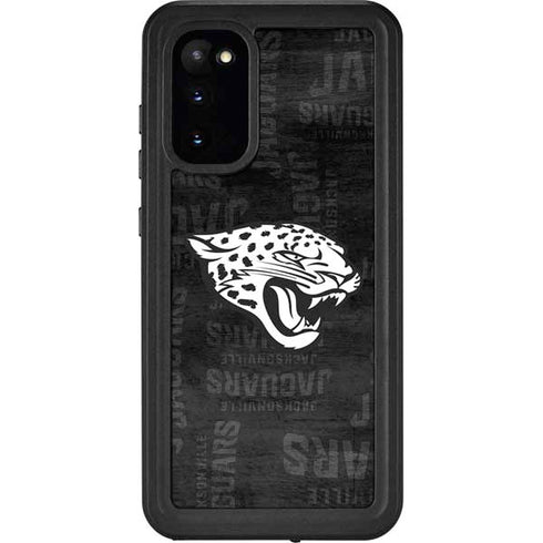 NFL Jacksonville Jaguars Black & White Galaxy S20 Waterproof Case