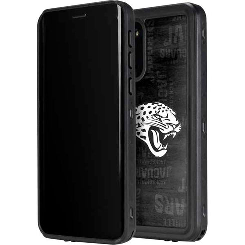 NFL Jacksonville Jaguars Black & White Galaxy S20 Waterproof Case