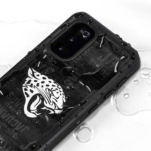 NFL Jacksonville Jaguars Black & White Galaxy S20 Waterproof Case