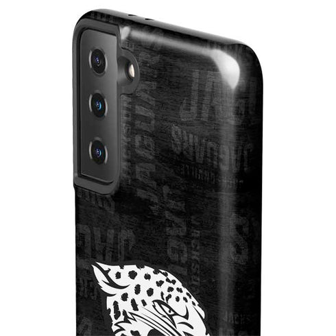 NFL Jacksonville Jaguars Black & White Galaxy S21 FE Pro Case