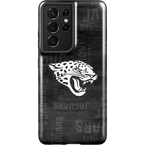 NFL Jacksonville Jaguars Black & White Galaxy S21 Ultra 5G Pro Case