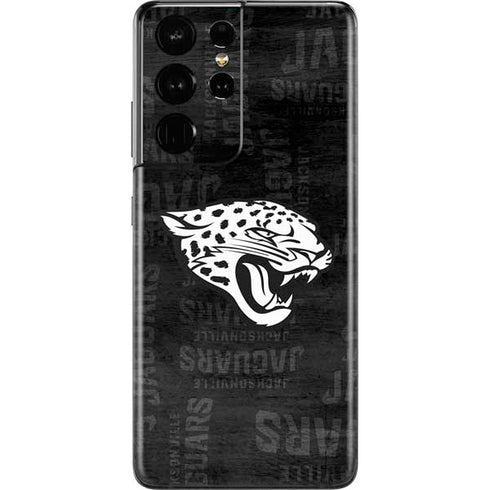 NFL Jacksonville Jaguars Black & White Galaxy S21 Ultra 5G Skin