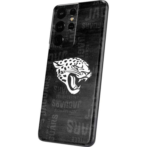 NFL Jacksonville Jaguars Black & White Galaxy S21 Ultra 5G Skin