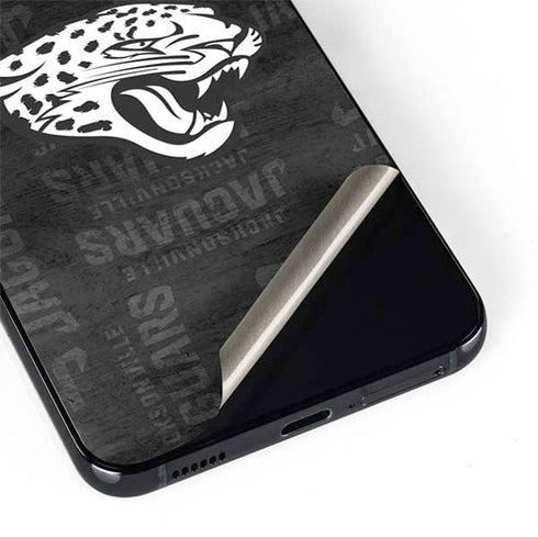 NFL Jacksonville Jaguars Black & White Galaxy S22 Plus Skin