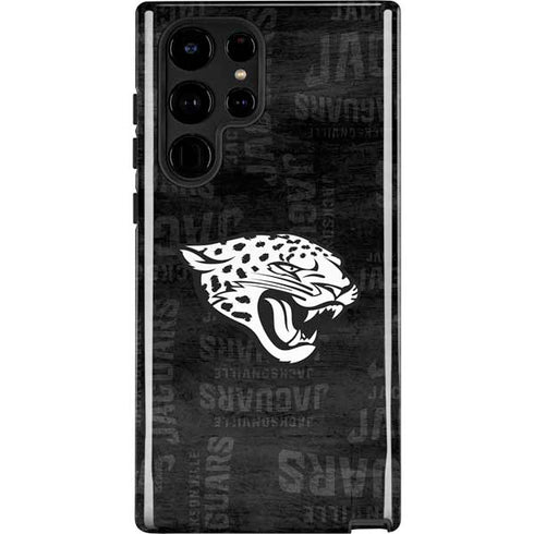 NFL Jacksonville Jaguars Black & White Galaxy S22 Ultra Pro Case