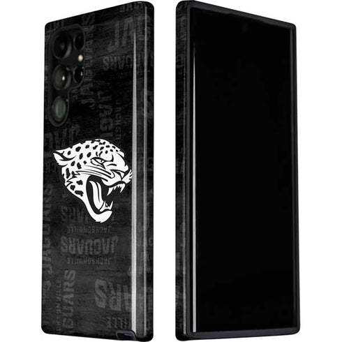 NFL Jacksonville Jaguars Black & White Galaxy S22 Ultra Pro Case