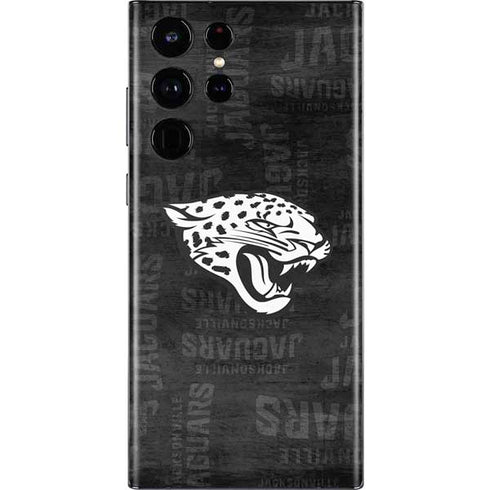 NFL Jacksonville Jaguars Black & White Galaxy S22 Ultra Skin