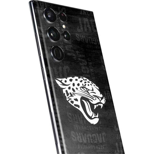 NFL Jacksonville Jaguars Black & White Galaxy S22 Ultra Skin