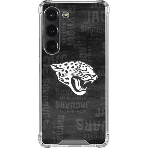 NFL Jacksonville Jaguars Black & White Galaxy S23 Clear Case