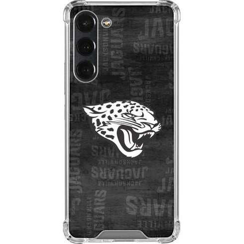 NFL Jacksonville Jaguars Black & White Galaxy S23 Plus Clear Case