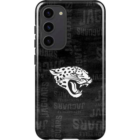 NFL Jacksonville Jaguars Black & White Galaxy S23 Plus Pro Case