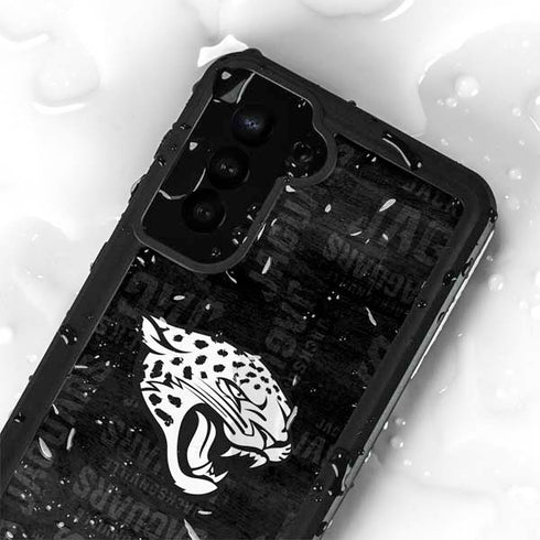 NFL Jacksonville Jaguars Black & White Galaxy S23 Plus Waterproof Case