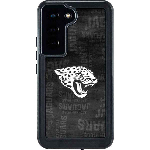 NFL Jacksonville Jaguars Black & White Galaxy S23 Waterproof Case