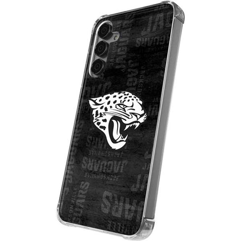NFL Jacksonville Jaguars Black & White Galaxy S24 Plus Clear Case