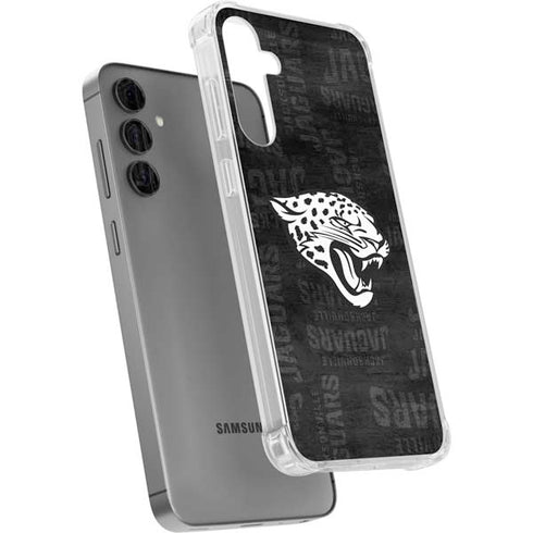 NFL Jacksonville Jaguars Black & White Galaxy S24 Plus Clear Case